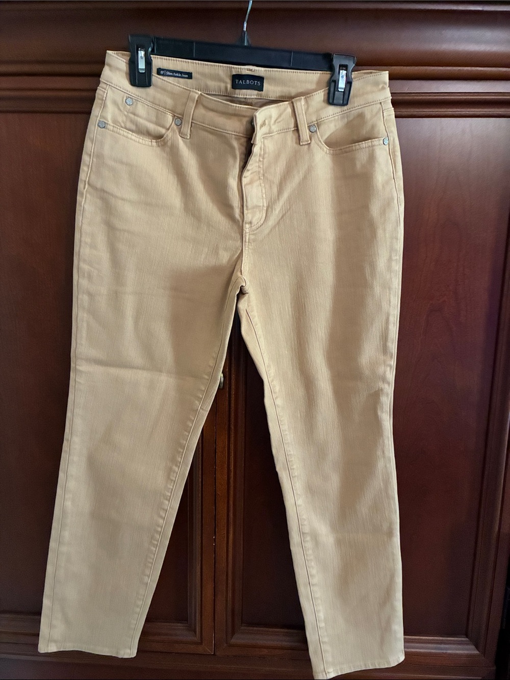 Talbots Women's Slim ankle Jeans in Camel Tan